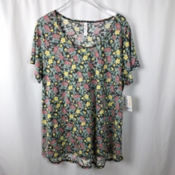 LulaRoe Classic T Flowered Top - Picture 2 of 4